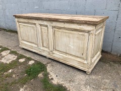 Antique Oak French Farmhouse Kitchen Counter, Vintage, Display
