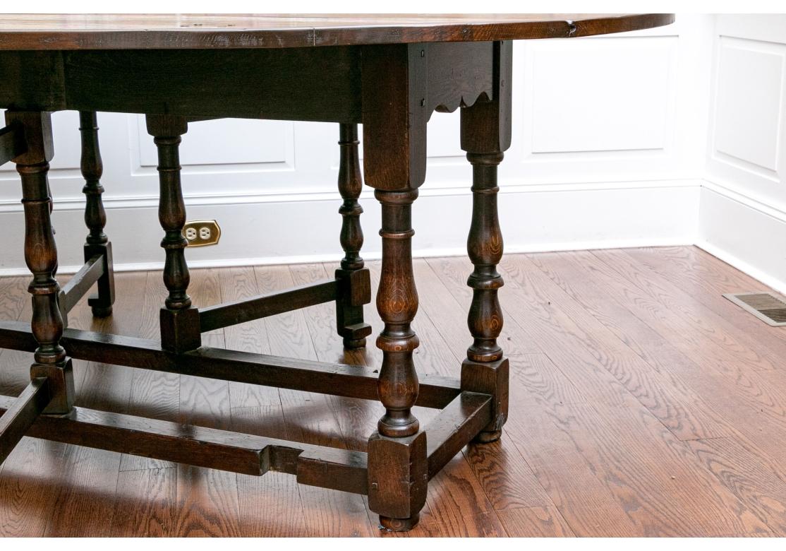 Antiquities Oak  Table de salle à manger à abattant Gate Leg 6