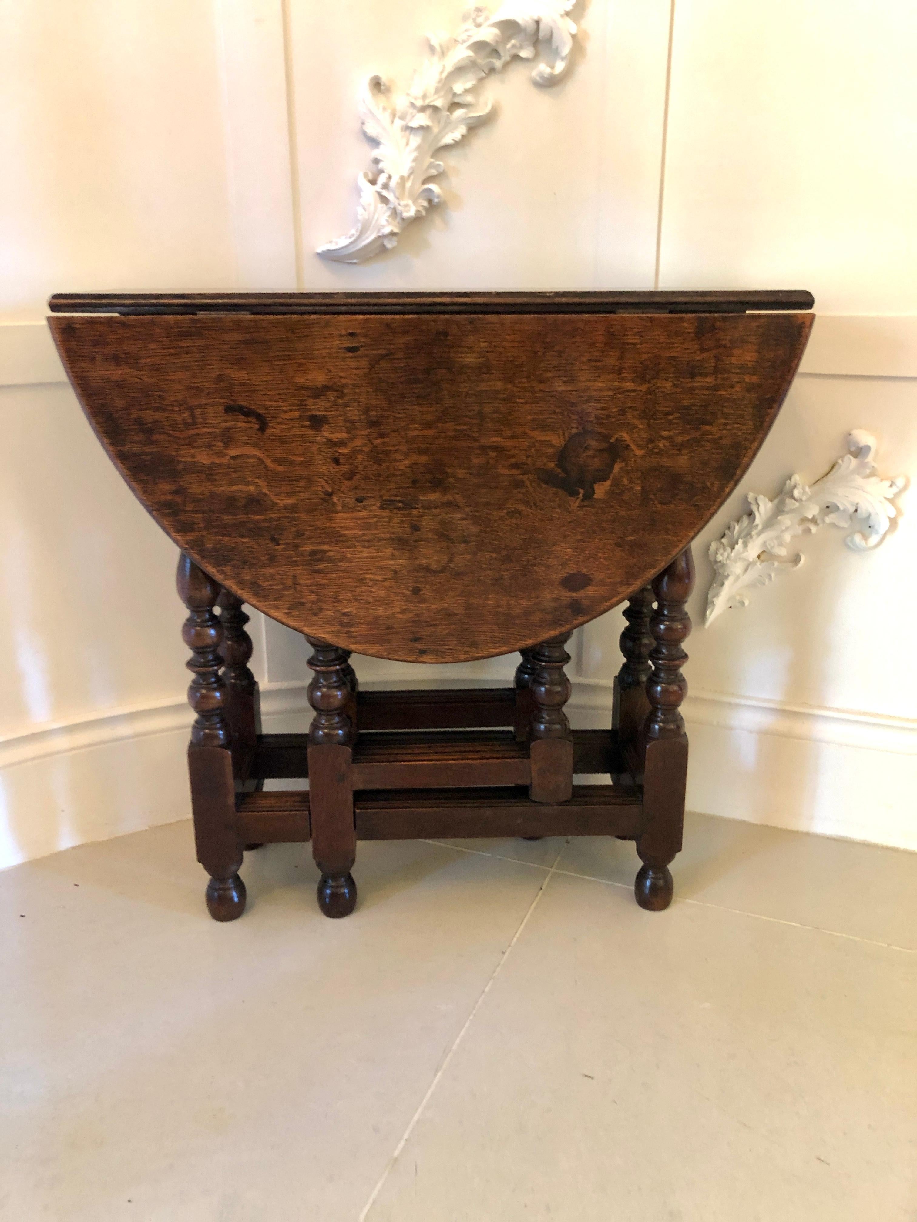 English Antique Oak Gateleg Table