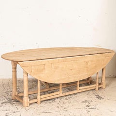 Antique Oak Gateleg Wake Table from England