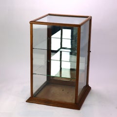 Antique Oak & Glass Countertop Country Store Display Case c1920