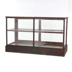Antique Oak & Glass Country Store Counter Display Case, Circa 1900