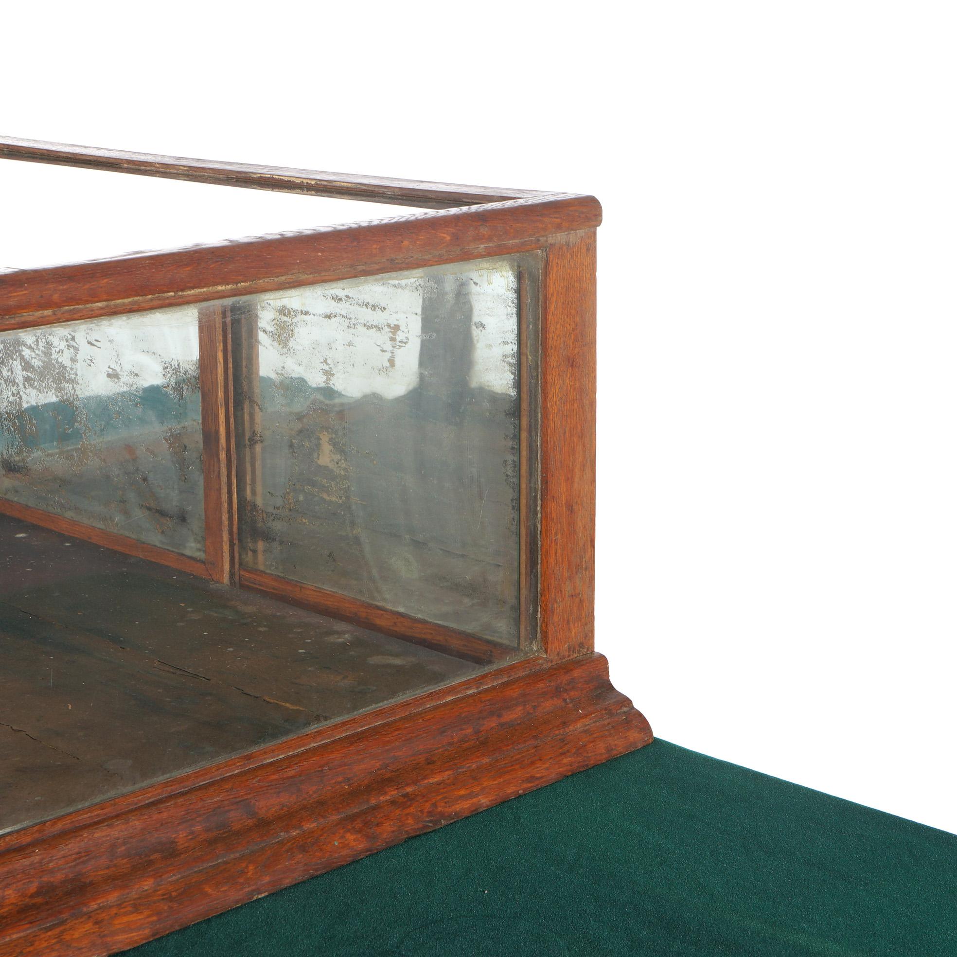 Antique Oak & Glass Country Store Table Top Display Case C1920 7