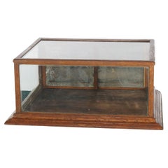 Antique Oak & Glass Country Store Table Top Display Case C1920
