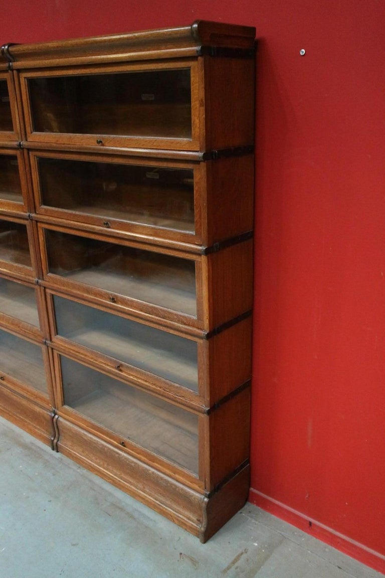 Antique Oak Globe Wernicke Bookcase For Sale at 1stDibs