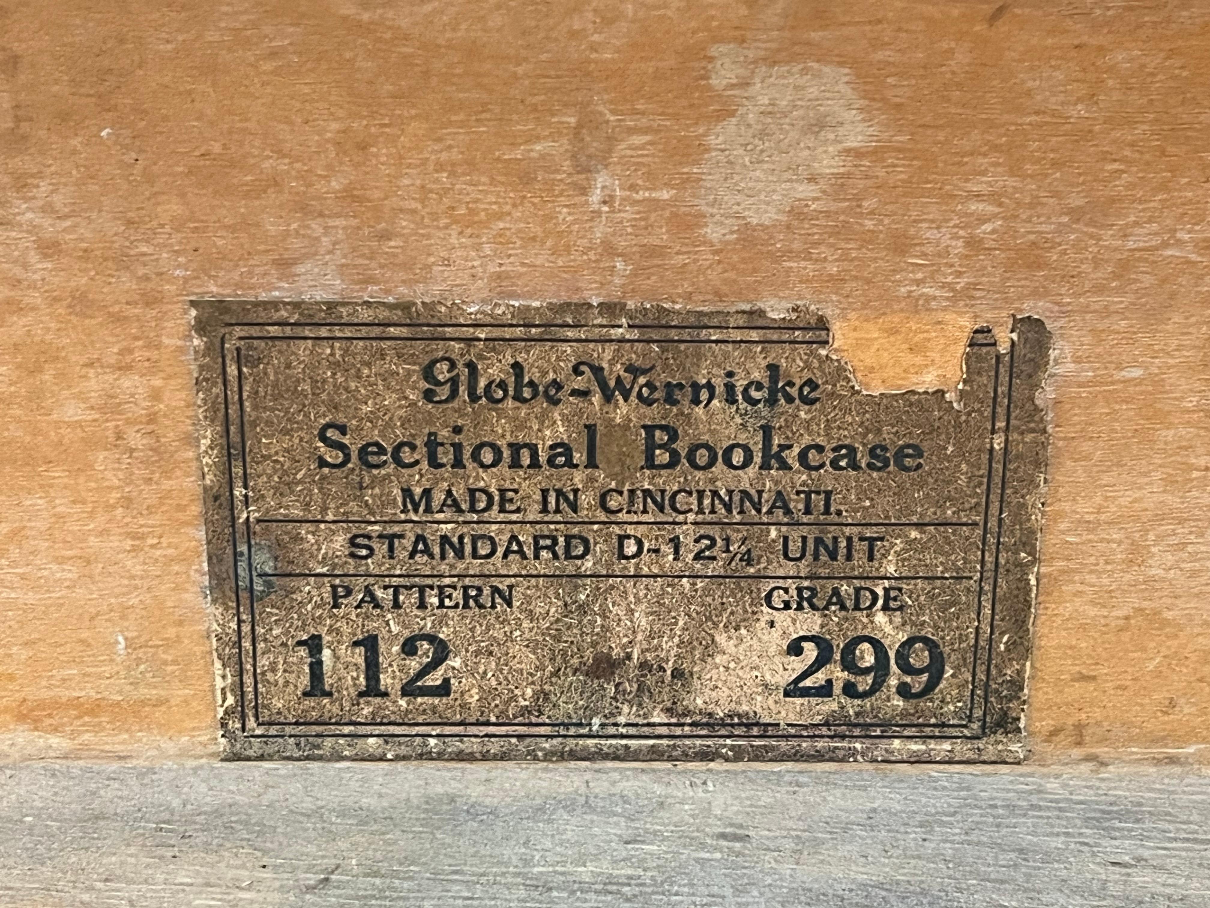 Antique Oak Globe-Wernicke Six Stack Barrister Bookcase Grade 299 Size D 1