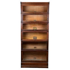 Antique Oak Globe-Wernicke Six Stack Barrister Bookcase Grade 299 Size D