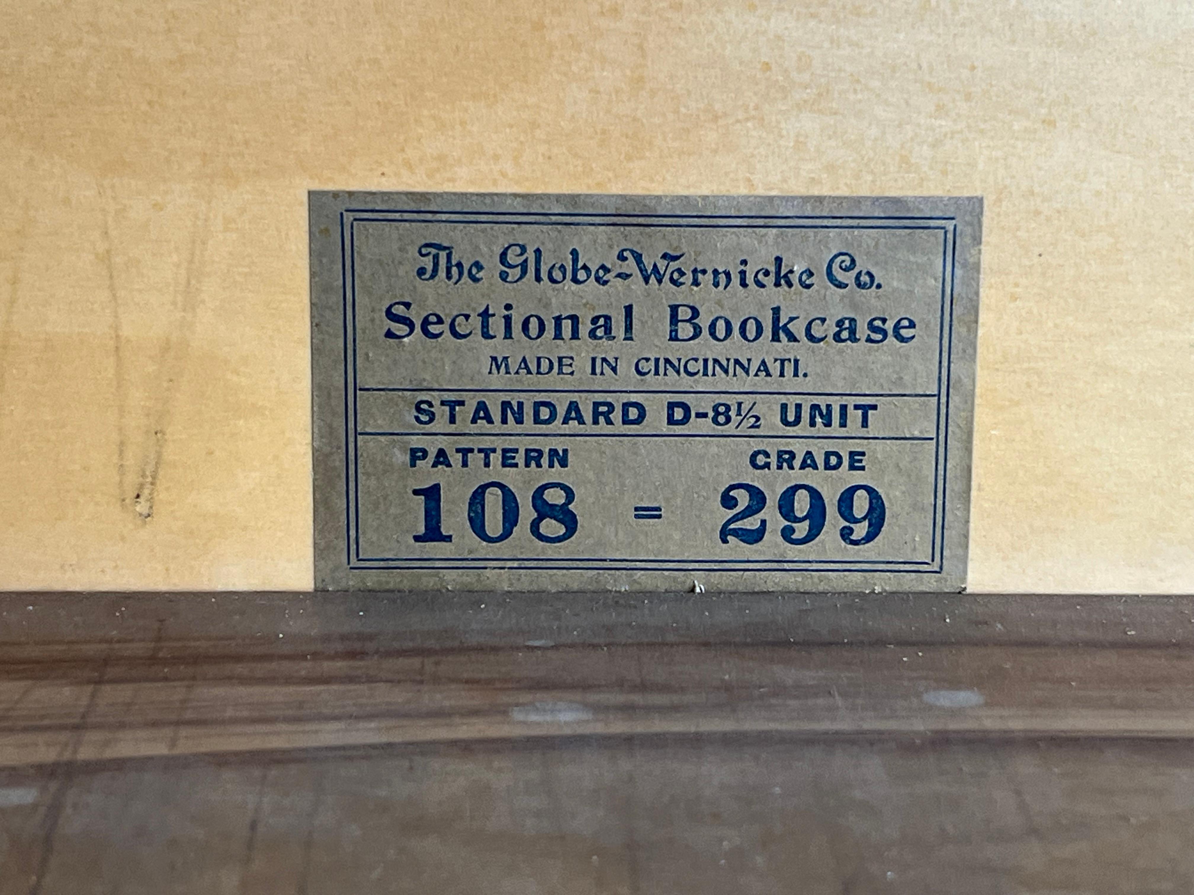 Antikes Globe Wernicke Barrister-Bücherregal mit zwei Stapeln, um 1920 (Frühes 20. Jahrhundert) im Angebot