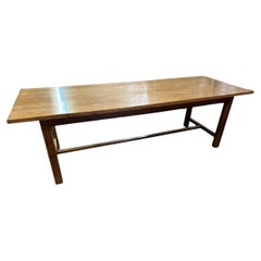 Antique Oak H Stretcher Farmhouse Table