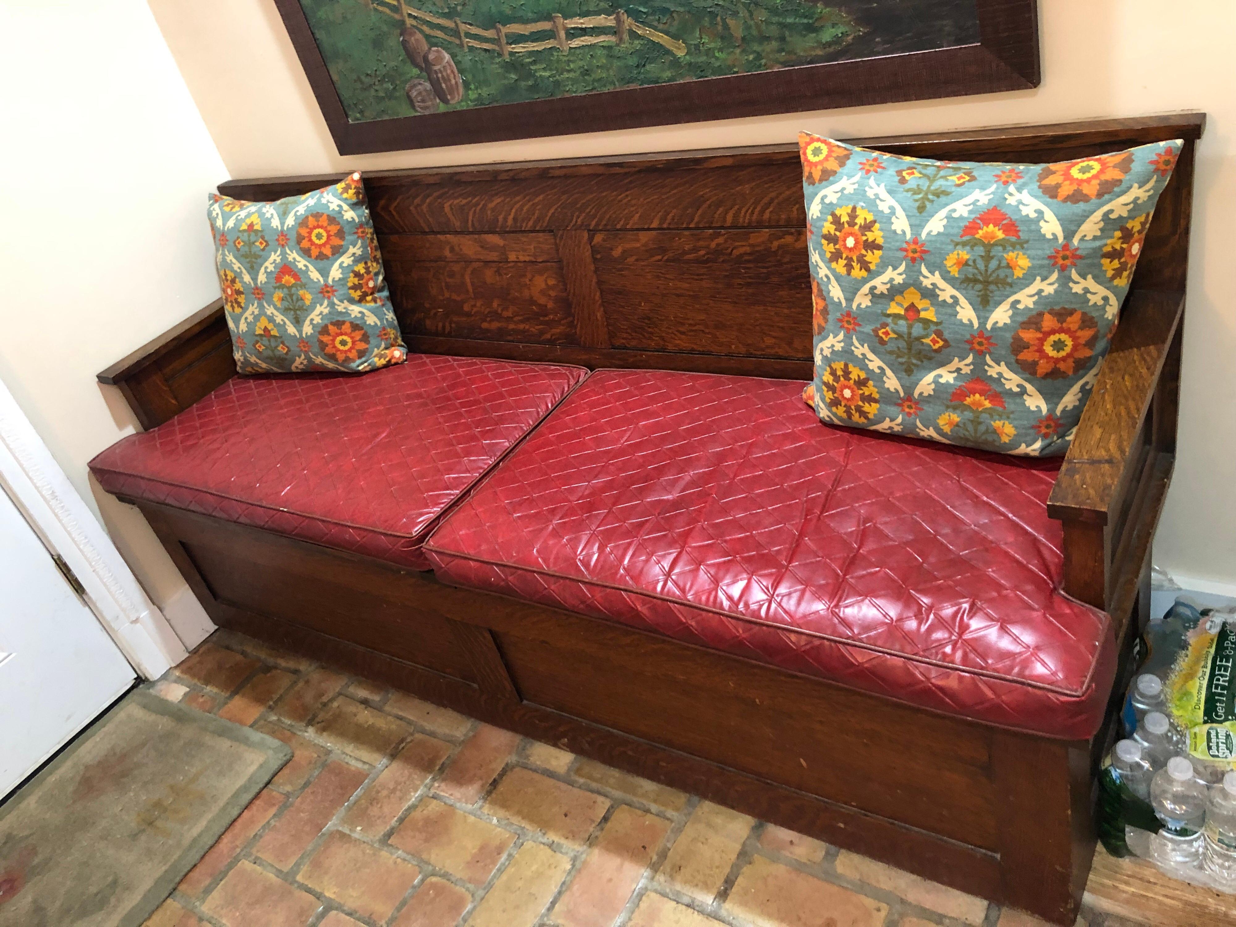 antique hall bench with storage
