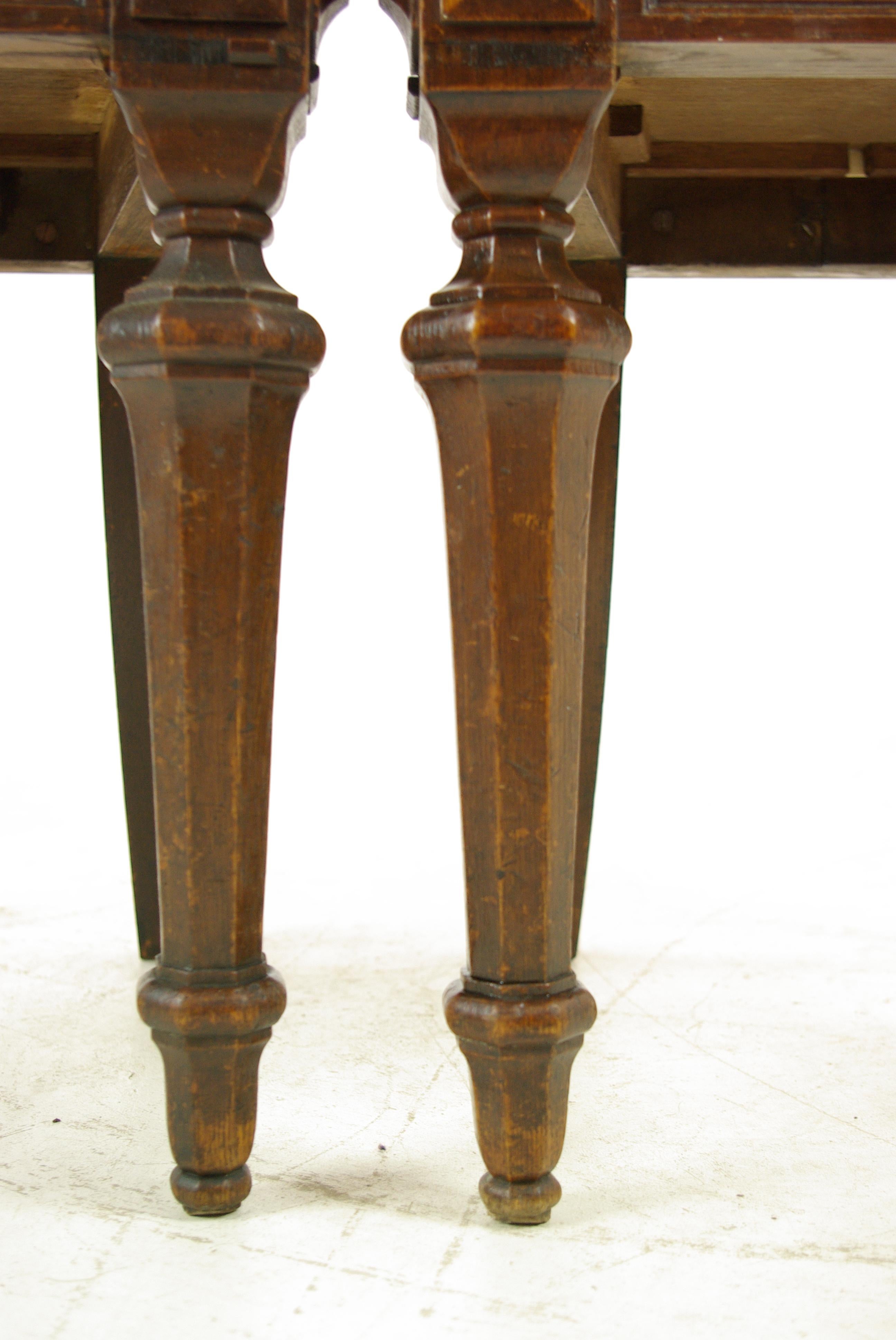Early 19th Century Antique Oak Hall Chairs, Regency Hall Chairs, Scotland, 1820, B1089