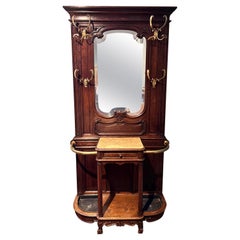 Antique Oak Hall Tree circa 1920