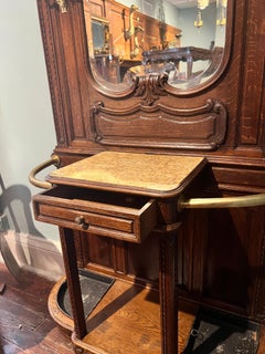 Antique Oak Hall Tree circa 1920