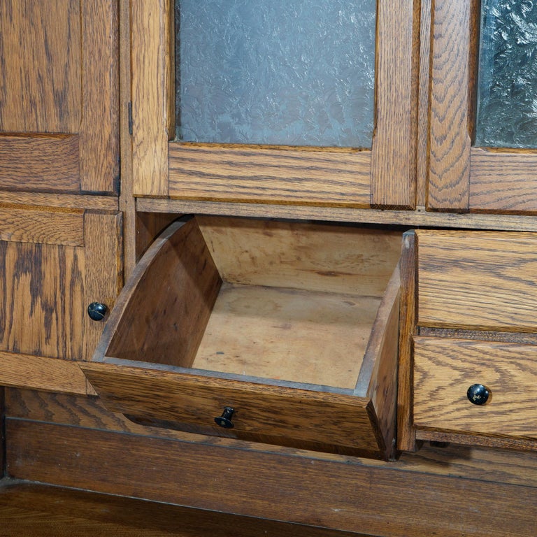 Antique Oak Hoosier Kitchen Cabinet Circa 1900 For Sale at 1stDibs
