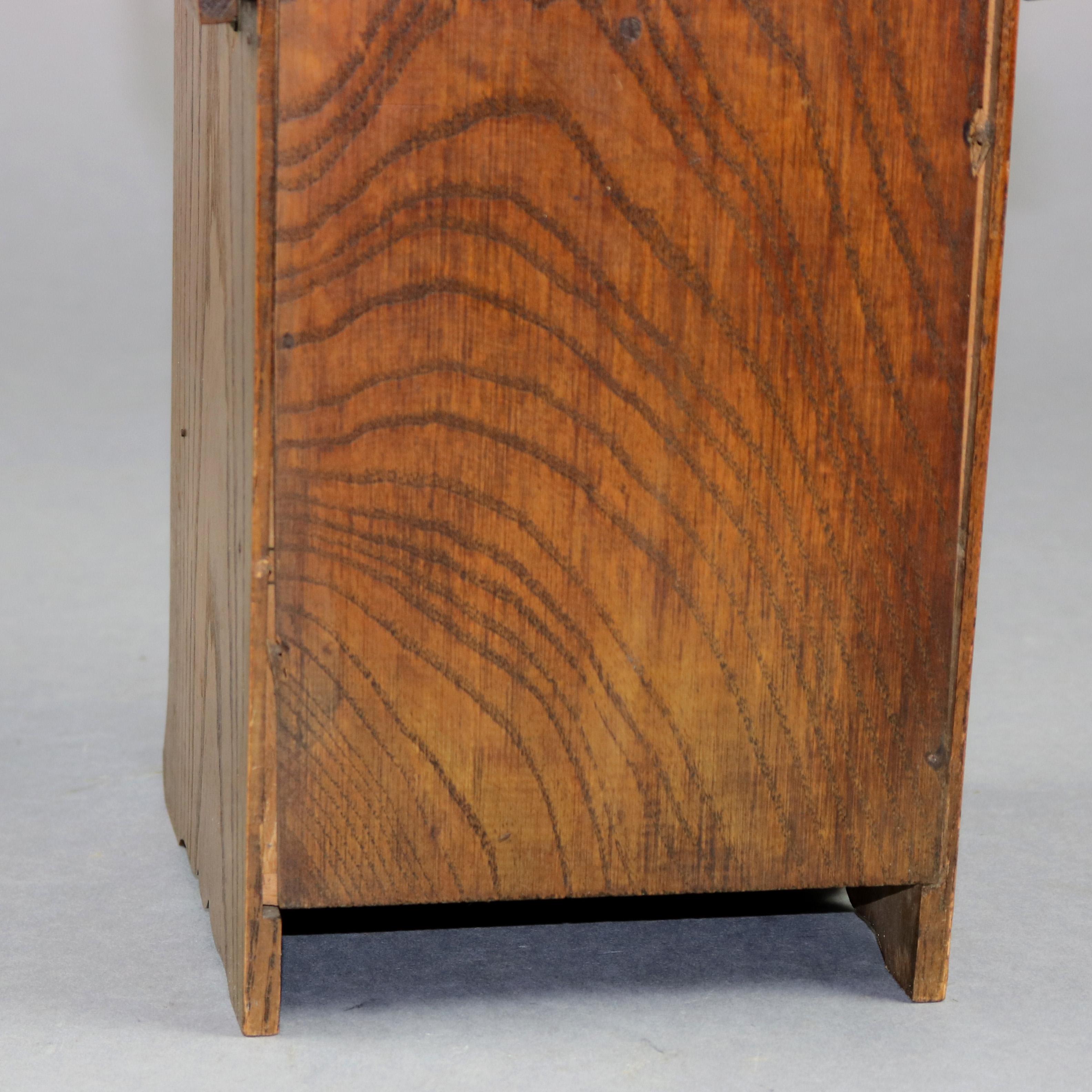 Antique Oak Humidor Single Drawer Display Box with Pipe Racks, circa 1890 4