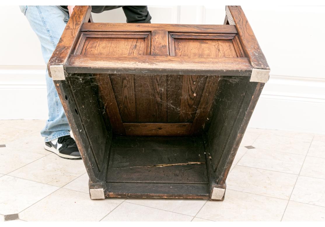 Antique Oak Jacobean Style Throne Chair  For Sale 5