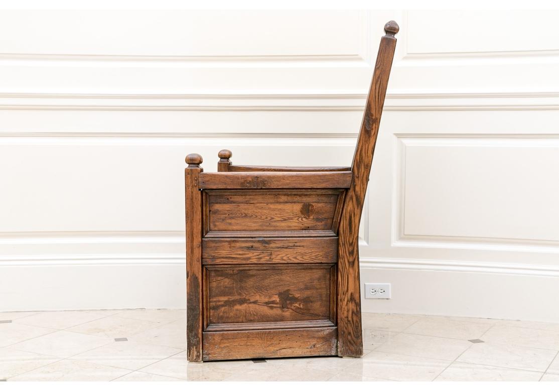 Antique Oak Jacobean Style Throne Chair  For Sale 1