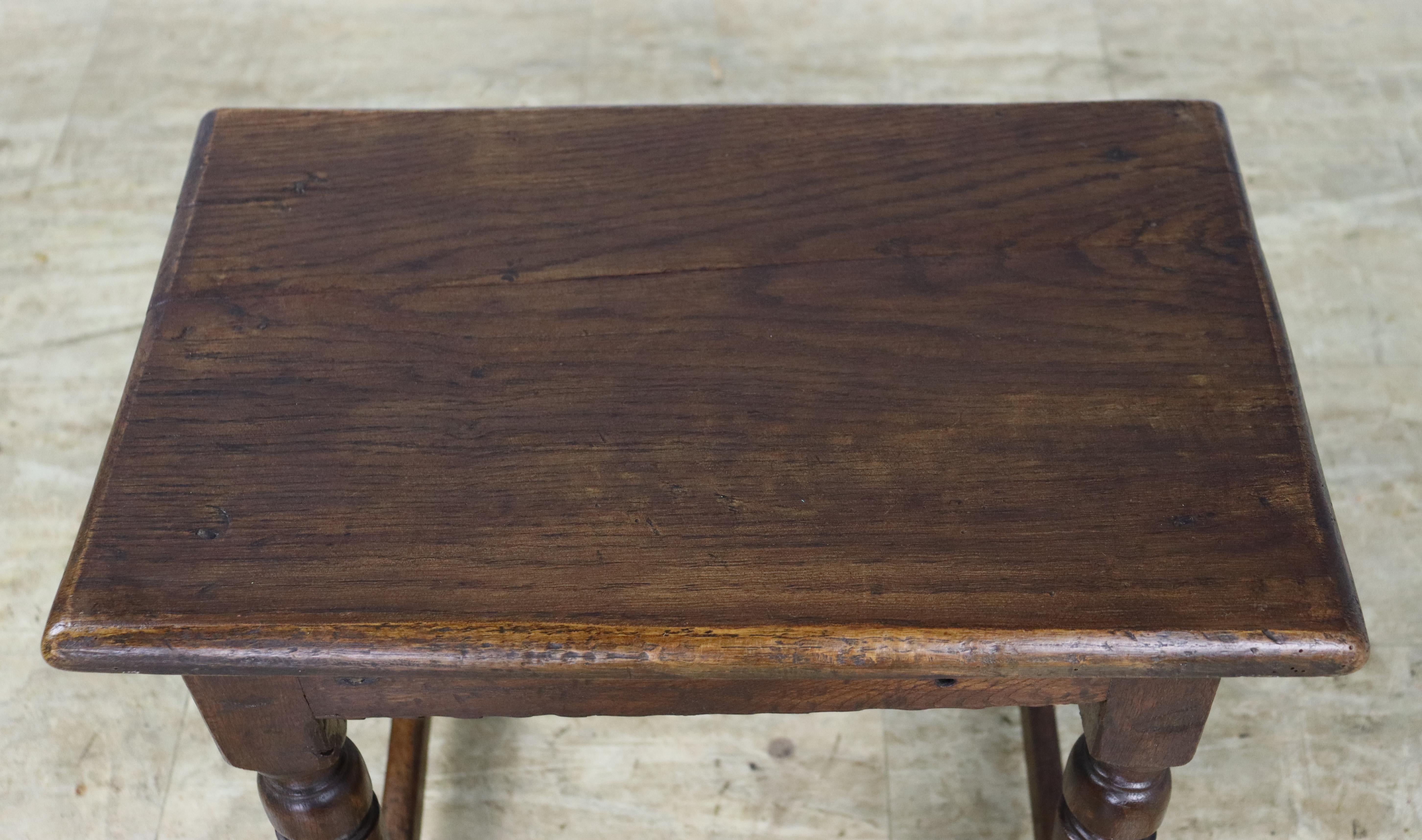 19th Century Antique Oak Joint Stool For Sale