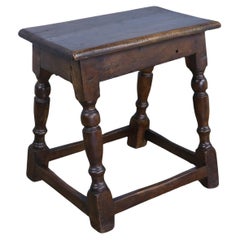 Antique Oak Joint Stool