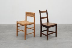 Antique late 19th century oak side chair, Belgium