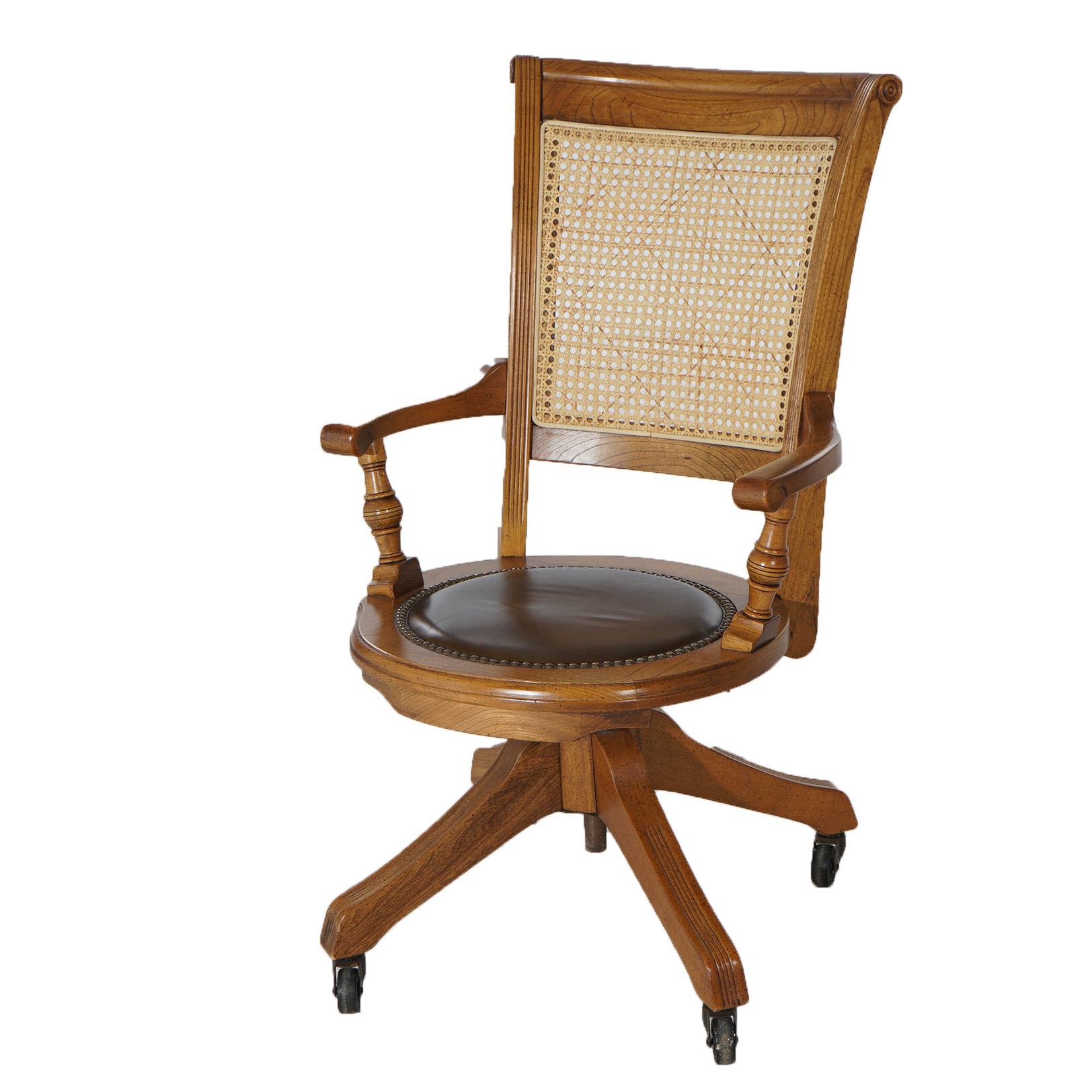 antique oak office chair