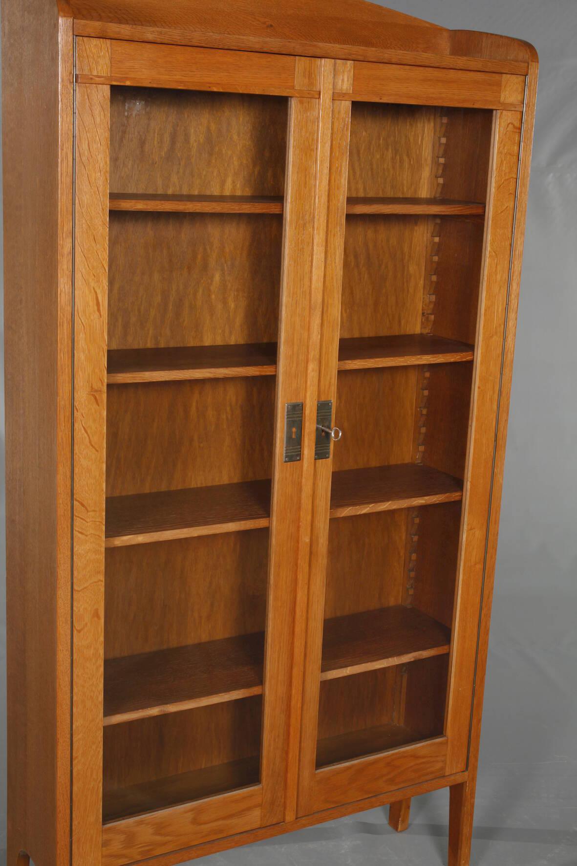 Antique Oak Library Bookcases Set of Four German Aesthetic Movement circa 1920 1