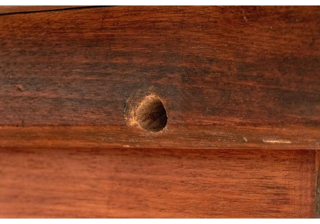 Antique Oak Library Table With Two Shelves (Restoration Project) For Sale 10