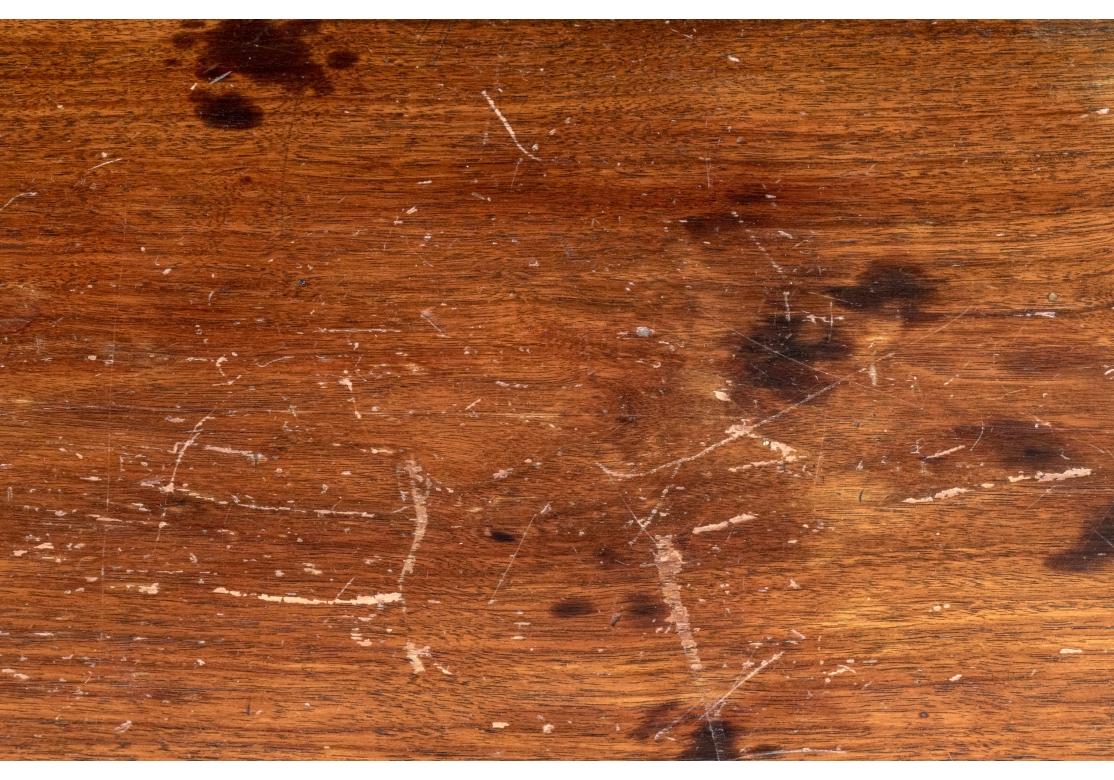 Antique Oak Library Table With Two Shelves (Restoration Project) For Sale 1