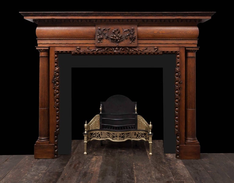 Antique Oak Mantelpiece For Sale at 1stDibs