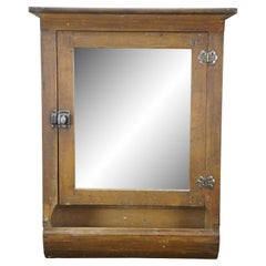 Antique Oak Mirrored Bathroom Apothecary Medicine Cabinet Cupboard 26" Antique Oak Mirrored Bathroom Apothecary Medicine Cabinet Cupboard 26"