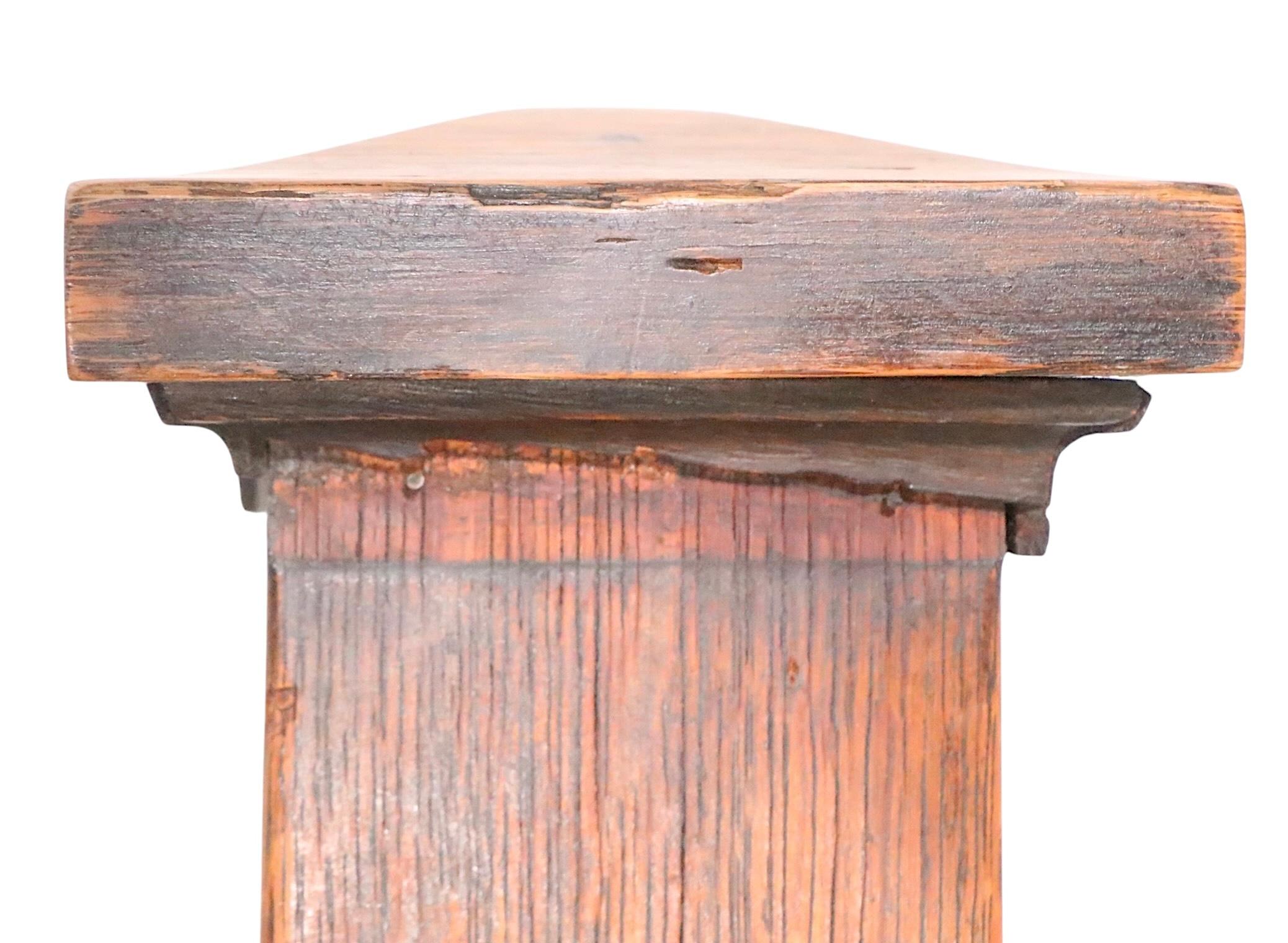 Antique Oak Mission Arts and Crafts  Gothic Style Bench Settee c. 1900/1930's For Sale 9