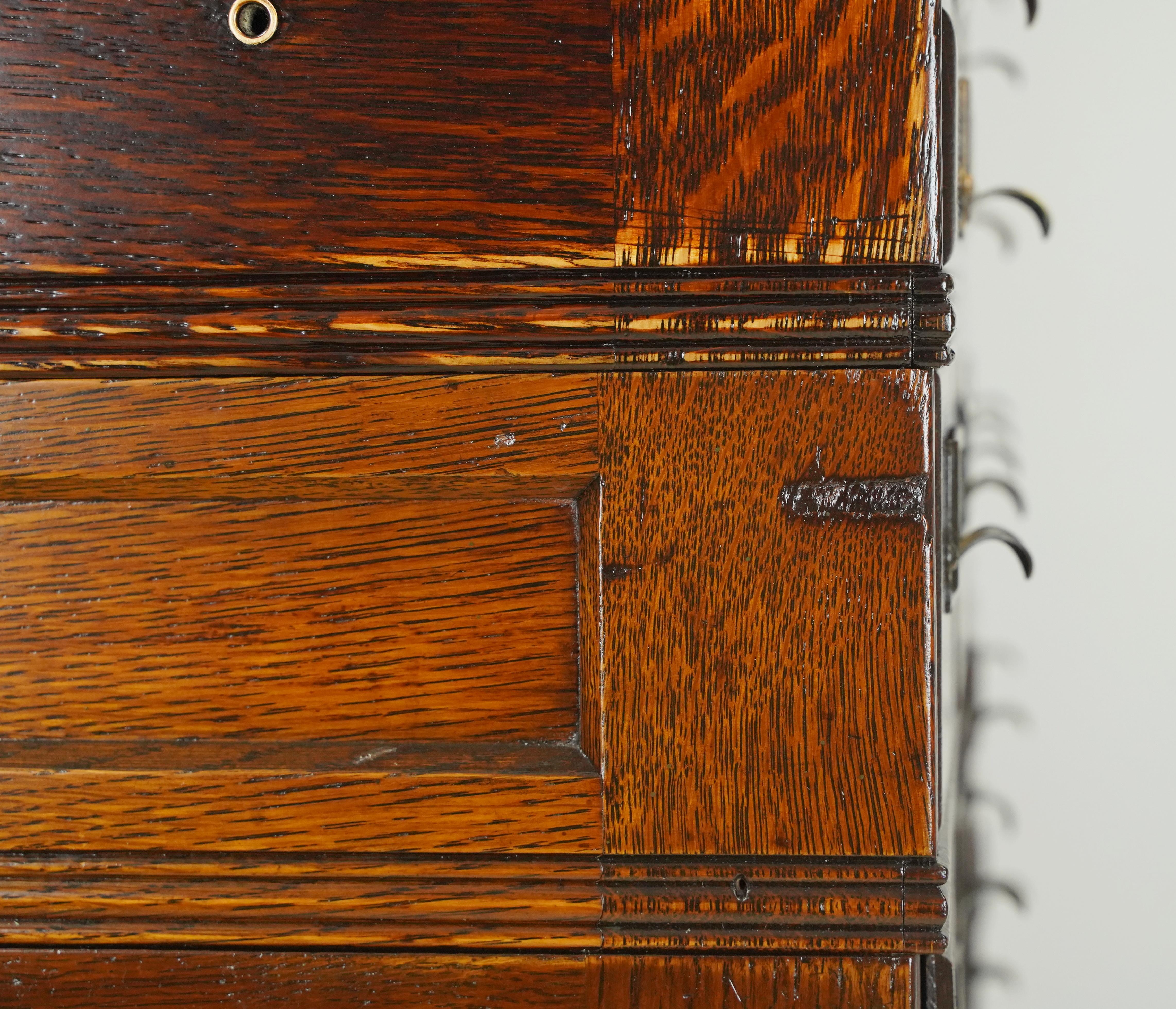 Antique Oak Modular Filing Card Catalog Office Cabinet 1