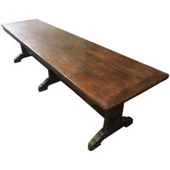 Antique Oak Monastery Table, circa 1840
