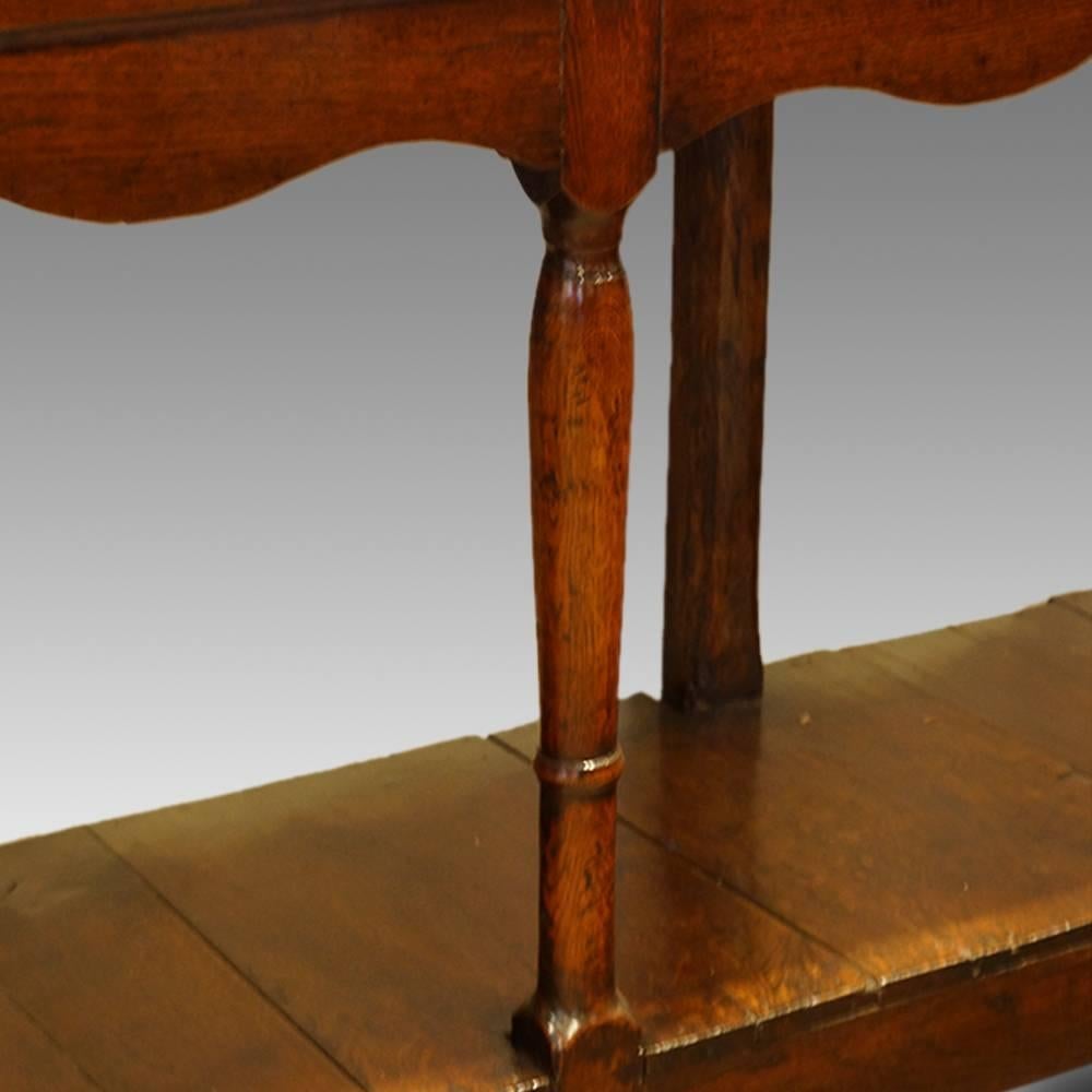Antique Oak Narrow Pot Board Dresser 3
