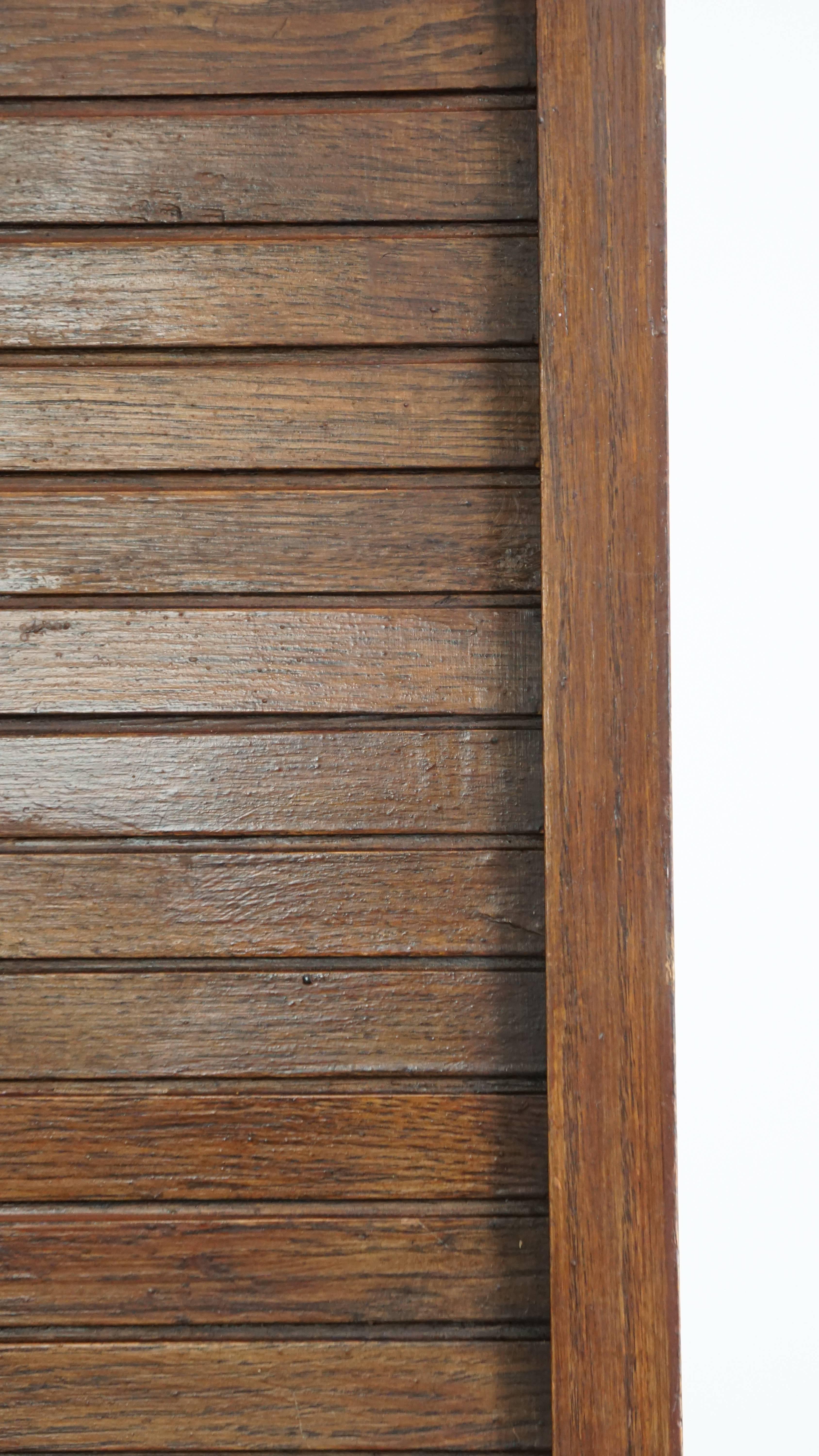 Armadietto notarile antico in quercia con due ante a rullo e serratura funzionante in vendita 2