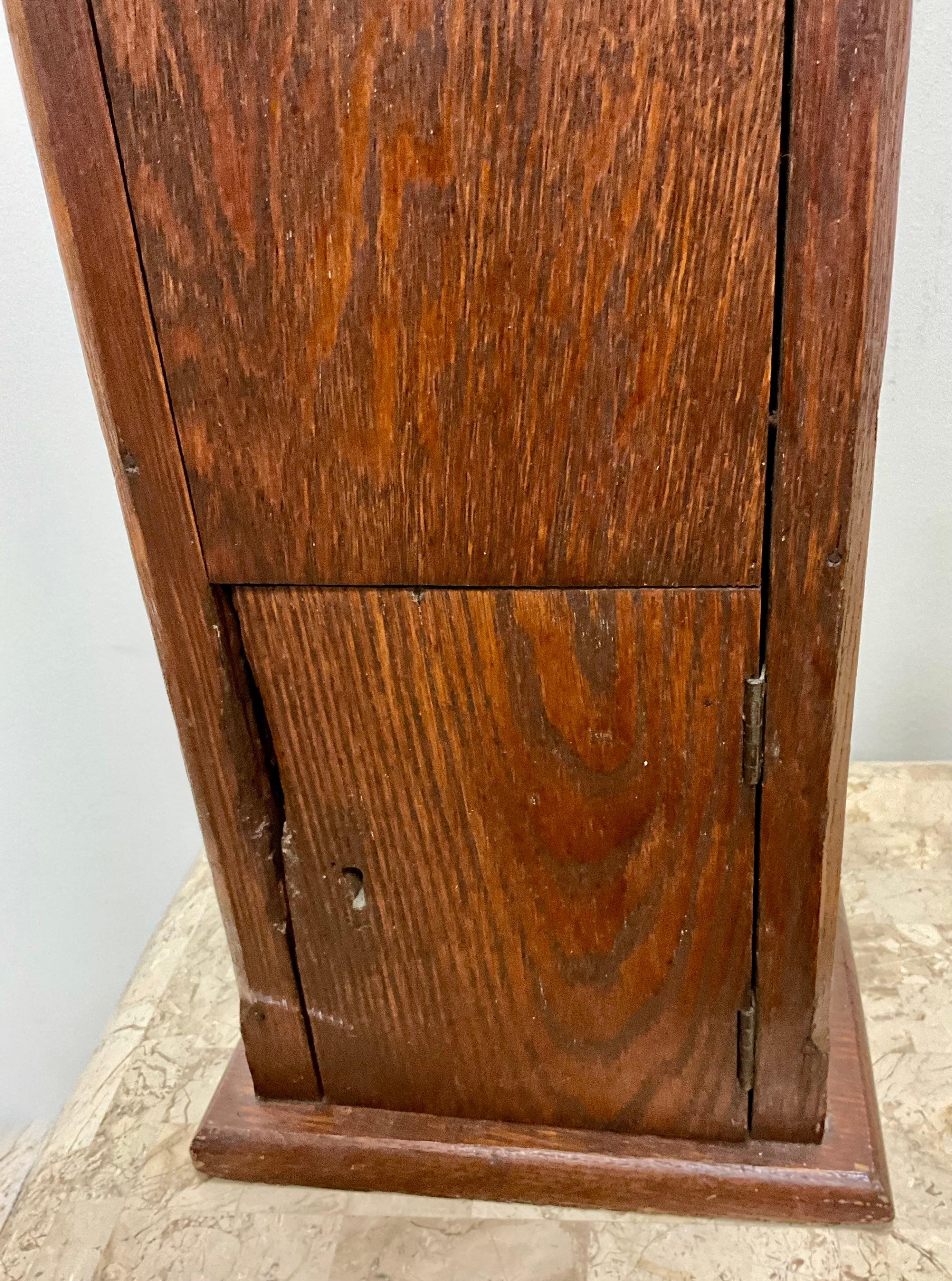 Antique Oak Offering Box for the Poor 3