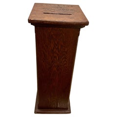 Antique Oak Offering Box for the Poor