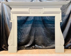 Antique Oak Palladian Manner Fireplace Surround