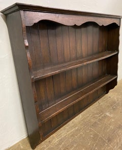 Antique Oak Plate Rack