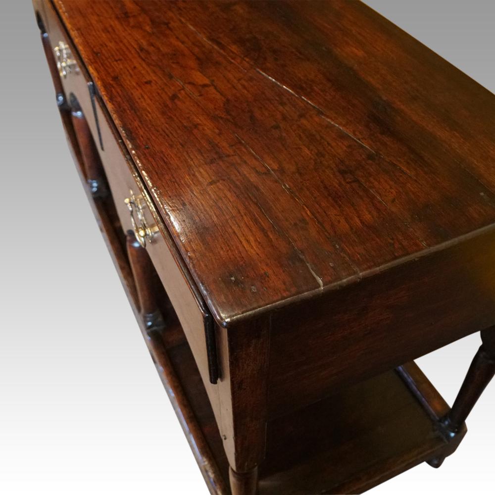 Antique oak pot board dresser base 7