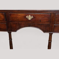 Antique oak pot board dresser base