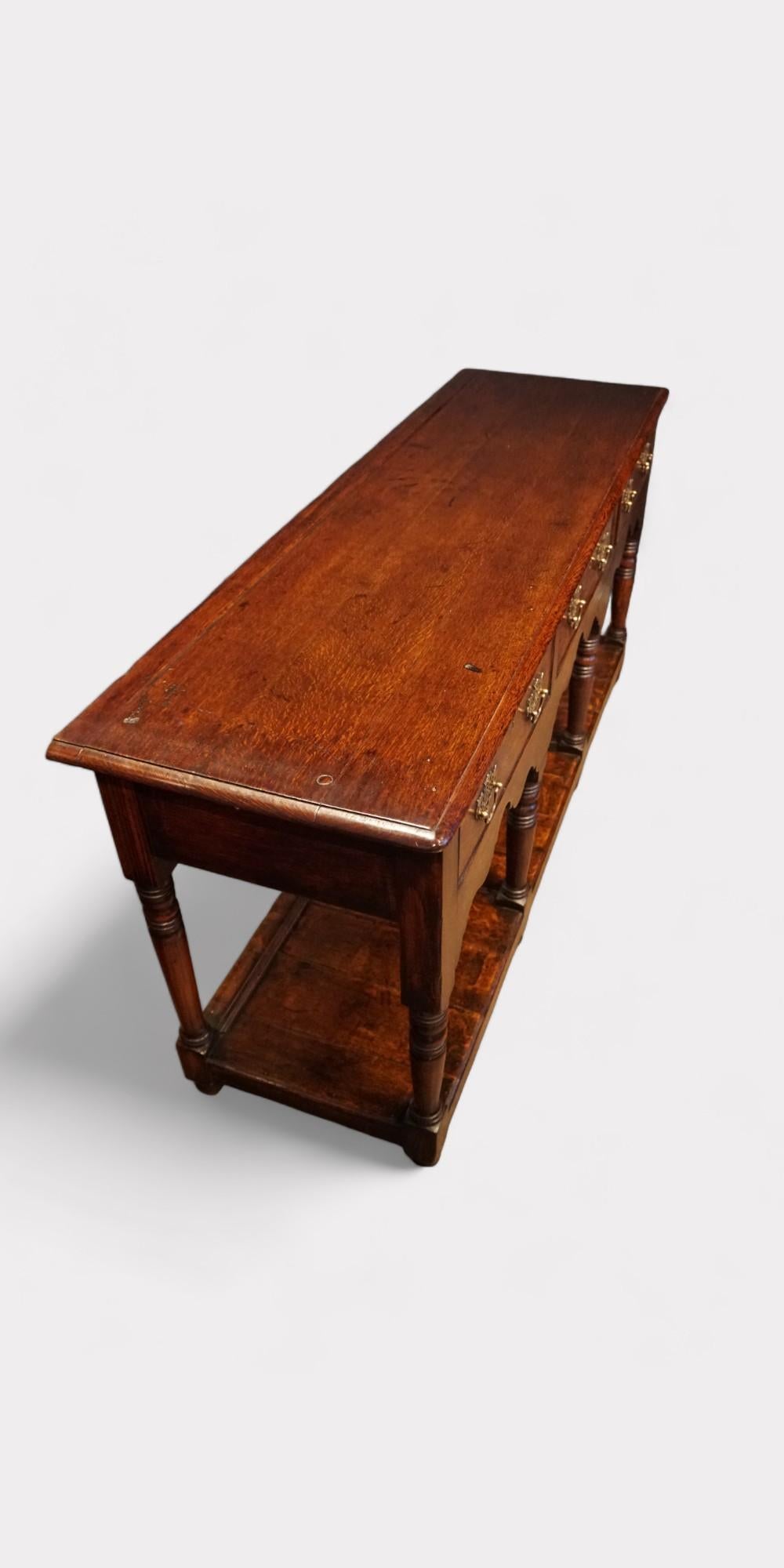 Oak Antique oak pot board dresser base