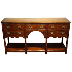 Antique Oak Pot Board Dresser Base