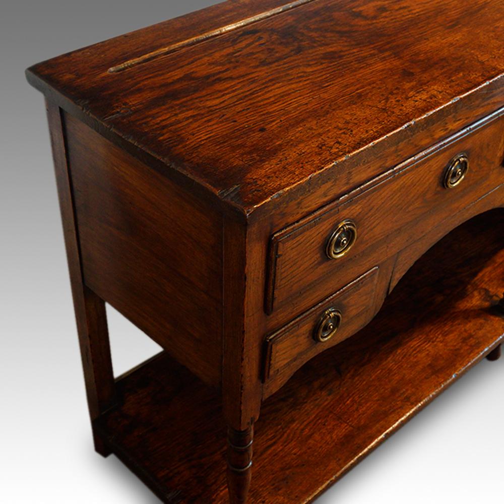 Country Antique Oak Pot Board Dresser