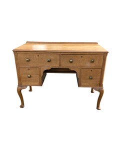 Antique Oak Queen Anne Writing, Dressing Table or Low Boy