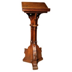 Antique Oak Reading Stand / Book Stand