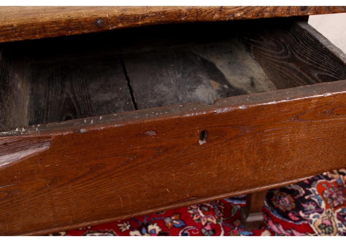 19th Century Antique Oak Rectangular Work Table For Sale