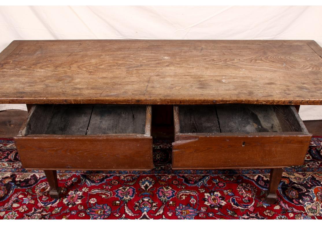 Antique Oak Rectangular Work Table For Sale 1