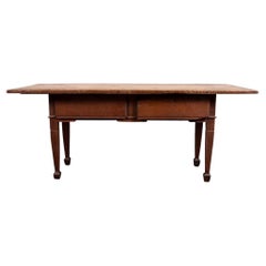 Tavolo da lavoro rettangolare antico in Oak