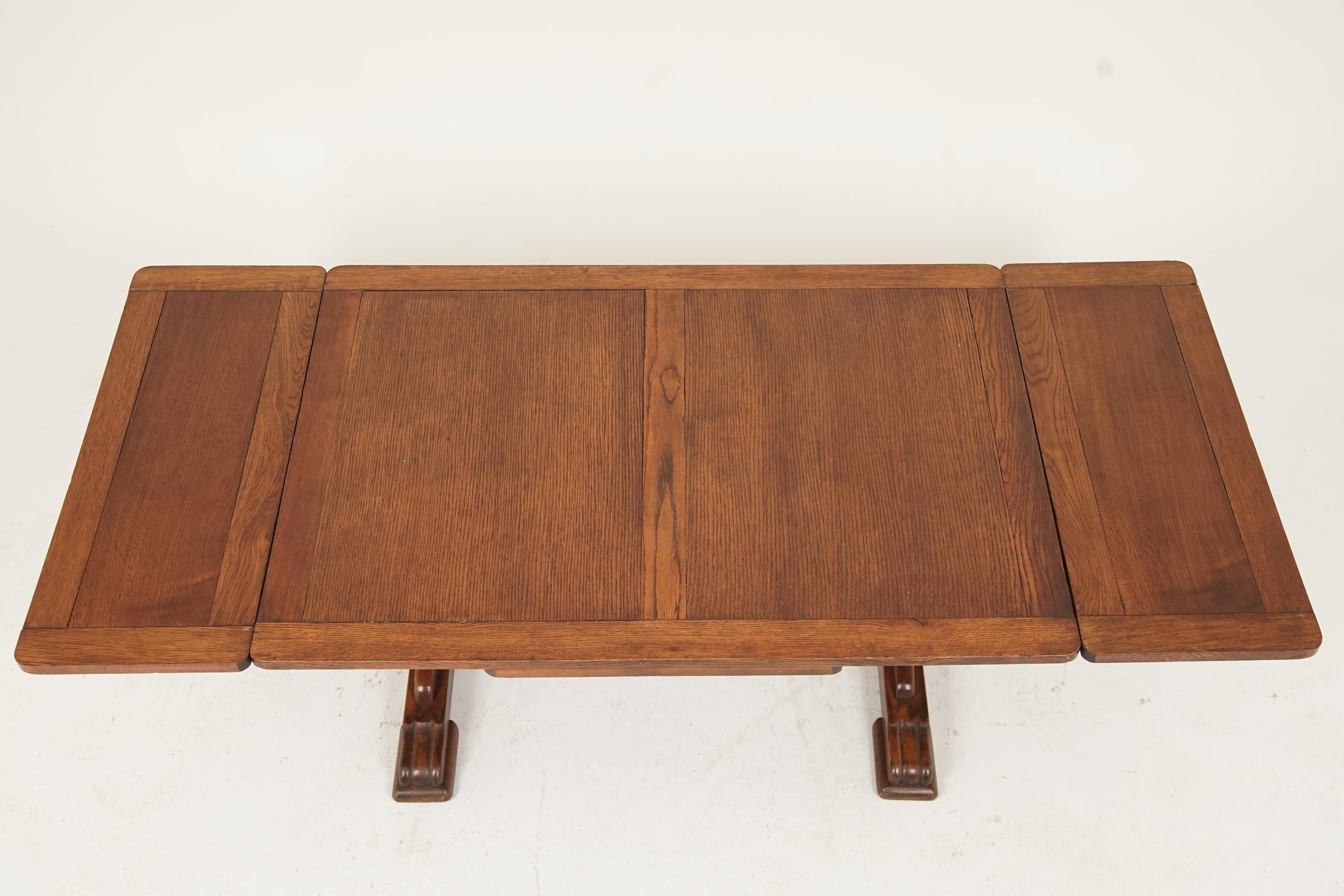 Scottish Antique Oak Reduced Refectory Coffee Table, Scotland 1930, B2734